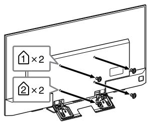 SONY KD65XD8505B - Remove the screws from the rear of the TV. - 1