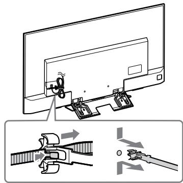SONY KD65XD8505B - Staccare il portacavi (in dotazione con il teileisure). (solo KD-65XD85□□) - 1