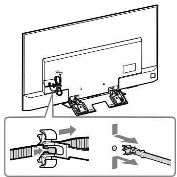 SONY KD65XD8505B - Atvienojiet kabela turetaju (iekjauts televizora komplekta). (tikai modelim KD-65XD85□□) - 1