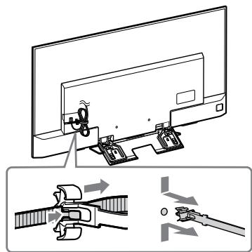 SONY KD65XD8505B - Desinstale el soporte para el cable (suministrado con el televisor). - 1