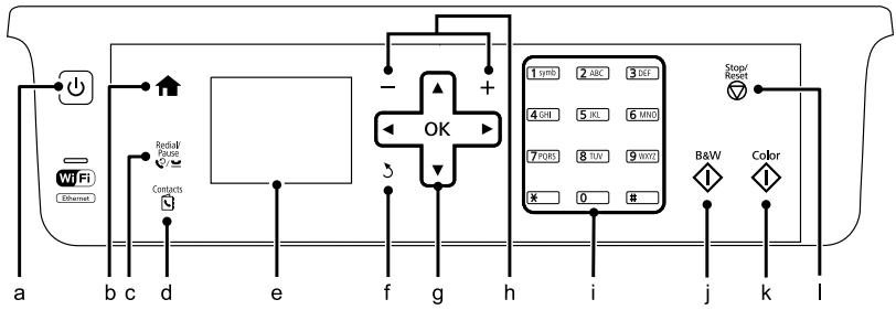 EPSON WORKFORCE WF-3540DTWF - Control Panel Overview - 1