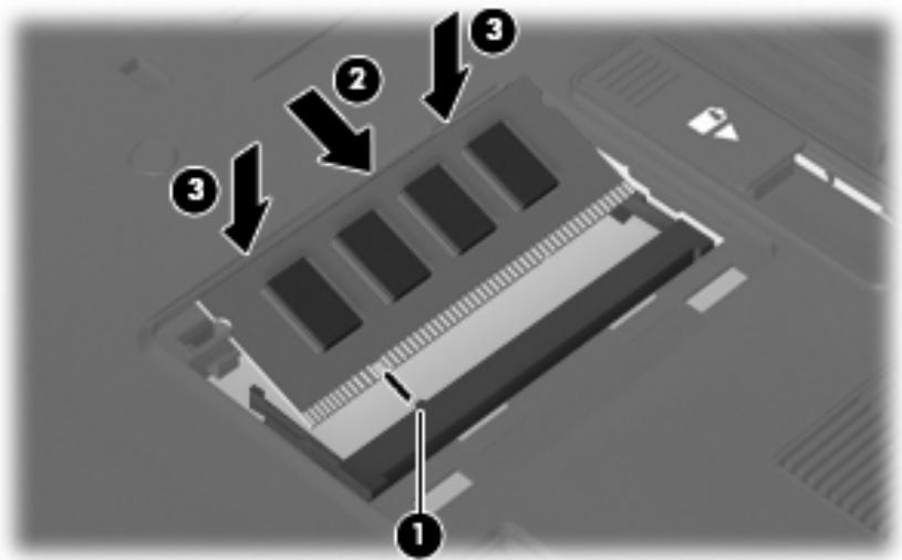 HP PROBOOK 470 G3 - Ajout ou remplacement d'un module mémoire dans le connecteur d'extension de module mémoire - 4