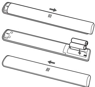 THOMSON 55UV6416W - Installation des piles - 1