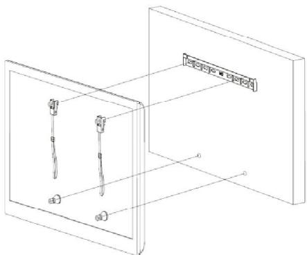 BRANDT B4300UHD - Installer les plaques b de fixation murale au dos du télévisueur - 3