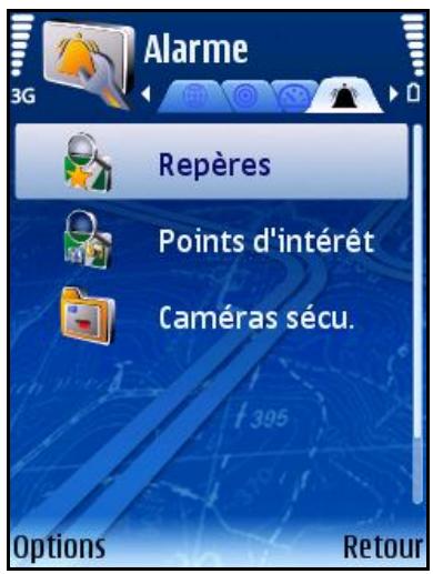 ROUTE 66 MOBILE 8 - Réglages : alarme - 1