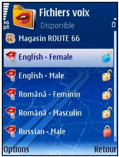 ROUTE 66 MOBILE 8 - Modifier voix actuelle - 1
