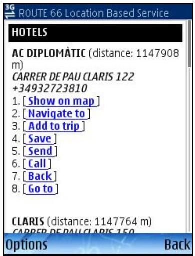 ROUTE 66 MOBILE 8 - Services locaux - liste des lieux [* S60] - 1