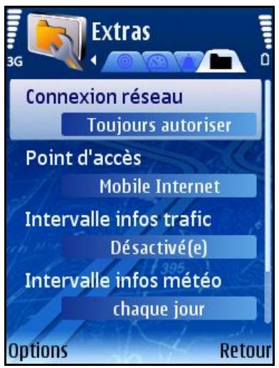 ROUTE 66 MOBILE 8 - Paramètres : extras - 1