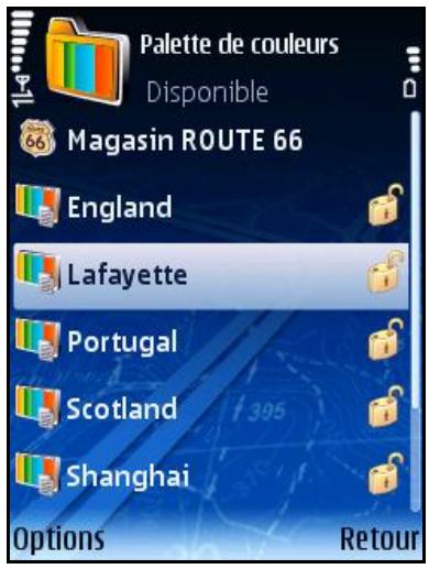 ROUTE 66 MOBILE 8 - Changer le schéma de couleurs actuel - 1