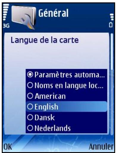 ROUTE 66 MOBILE 8 - Langue de la carte - 1