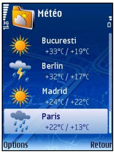 ROUTE 66 MOBILE 8 - Actualiser les prévisions météo pour la ville - 2
