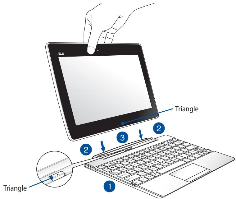 ASUS TRANSFORMER PAD TF103C-1B010A - Attacher la tablette - 1