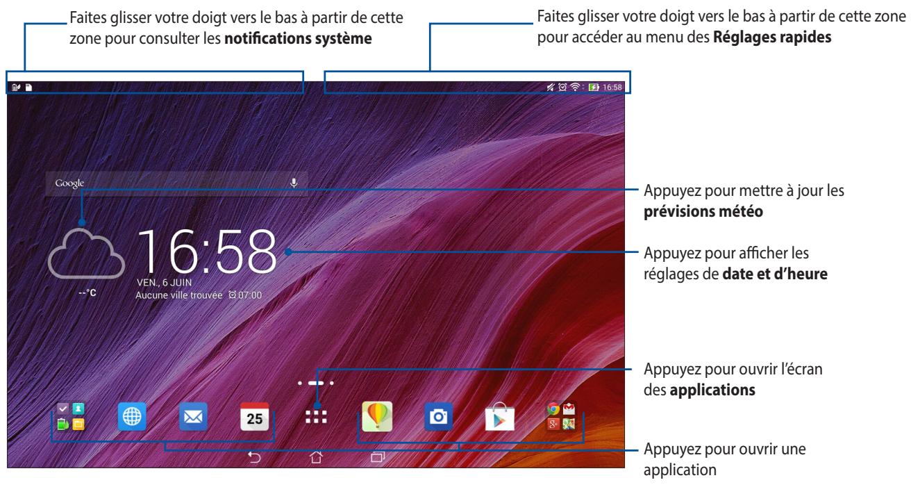 ASUS TRANSFORMER PAD TF103C-1B010A - Écran d'accueil - 1