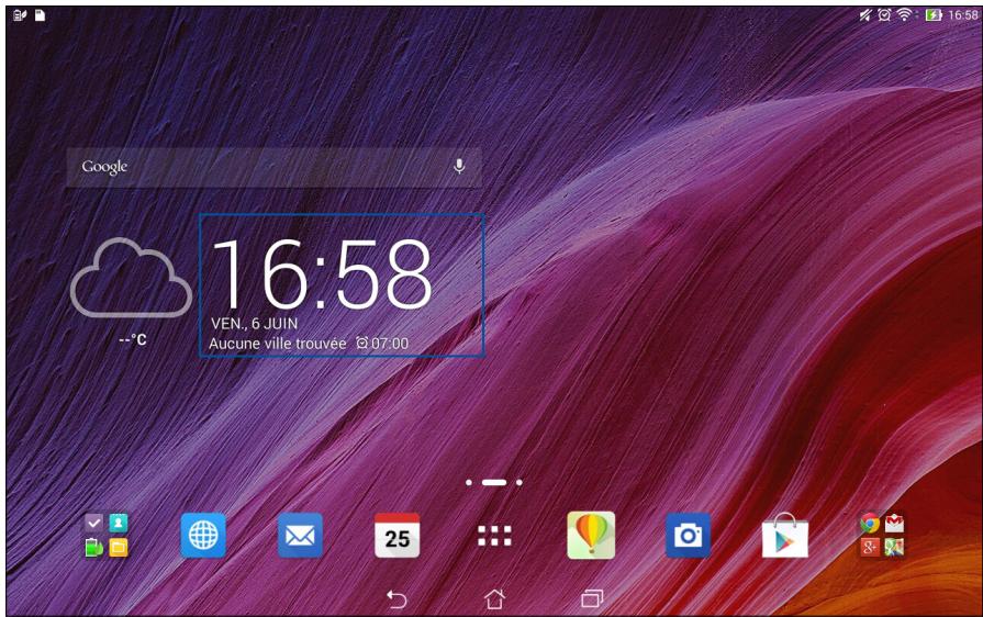 ASUS TRANSFORMER PAD TF103C-1B010A - Ouvrir l'application Horloge - 1