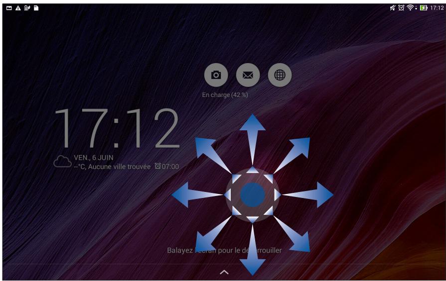 ASUS TRANSFORMER PAD TF103C-1B010A - Options de verrouillage de l'écran - 1