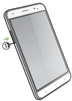 ASUS ZENFONE 3 ZE520KL - To install a micro SIM/ nano SIM/ microSD card: - 1