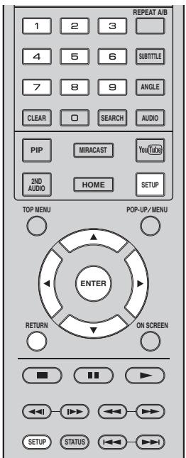 YAMAHA BD-S677 NOIR - SETUP meny - 1