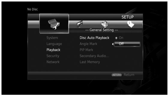 YAMAHA BD-S677 NOIR - Select a desired setting. - 1