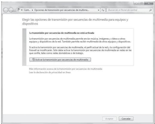 YAMAHA CD-N500 - Hagablick en "Activate la transmisión por secuencias de multimedia". - 1