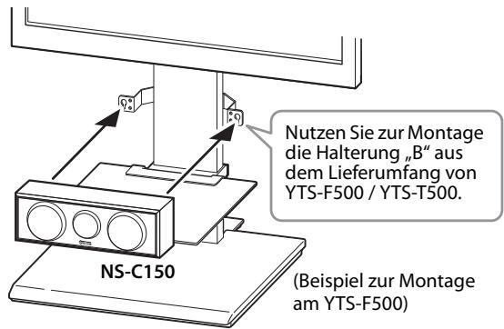 YAMAHA NS-PB150 - ■ Montage des Center-Lautsprechers an den Yamaha TV-Racks YTS-F500 und YTS-T500 - 2