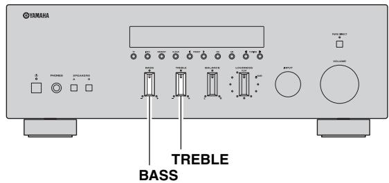 YAMAHA R-S300 - Réglage des commandes BASS et TREBLE - 1