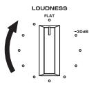 YAMAHA R-S300 - Set the LOUDNESS control to the FLAT position. - 1