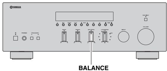 YAMAHA R-S300 - Adjusting the BALANCE control - 1
