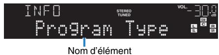 YAMAHA RX V375 - ■ Affichage des informations Radio Data System - 2