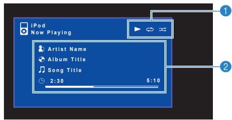 YAMAHA RX V375 - Écran de lecture - 1