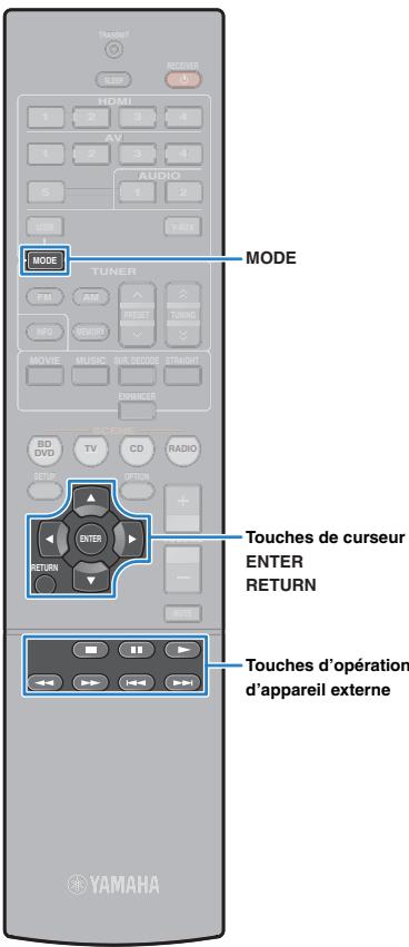 YAMAHA RX V375 - Menu d'opération - 1