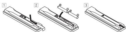 PIONEER BDP-LX55 - Mise en place des piles - 1