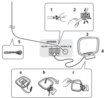 PIONEER BDP-LX55 - Raccordement des antennes AM/FM - 1