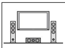 PIONEER BDP-LX55 - Position de l'enceinte centrale et du moniteur - 1