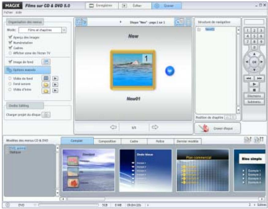 MAGIX FILMS SUR CD DVD - Conception du menu de sélection et gravure - 1