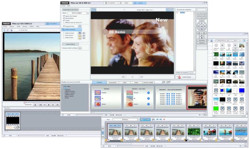 MAGIX FILMS SUR CD DVD - 3étapes,3 écrans - 1