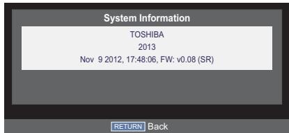 TOSHIBA 40S1650EV - System Information - 1