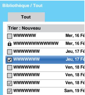 TOSHIBA 50L7333DF - Pour supprimer une émission enregistrée: - 3