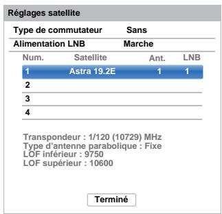TOSHIBA 50L7333DF - Pour ajouter un satellite : - 1