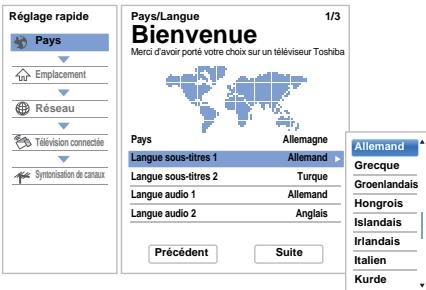 TOSHIBA 50L7333DF - Réglage rapide - 2