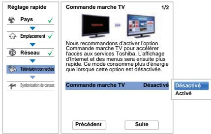TOSHIBA 50L7333DF - L'écran configuration réseau avancée s'affiche. - 3