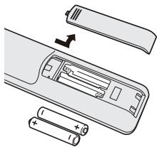 TOSHIBA 50L7333DF - Insertion des piles et portée effective - 1