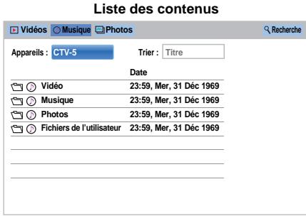 TOSHIBA 50L7333DF - Utilisation du lecteur multimédia avec un serveur multimédia - 1