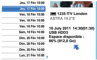 TOSHIBA 50L7333DF - Capacité du disque dur USB - 1
