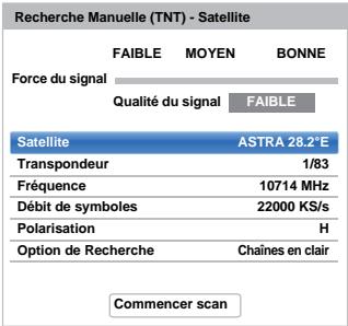 TOSHIBA 50L7333DF - Recherche manuelle pour dvb-s - 1