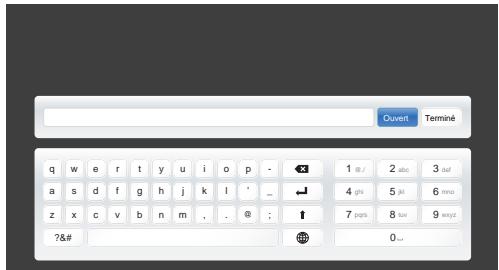 TOSHIBA 50L7333DF - Pour saisir du texte à l'aide du clavier virtuel: - 1