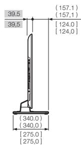 SHARP LC-40CFG4042E - Schémas dimensionnels - 8