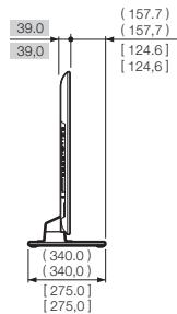 SHARP LC-40CFG4042E - Schémas dimensionnels - 4