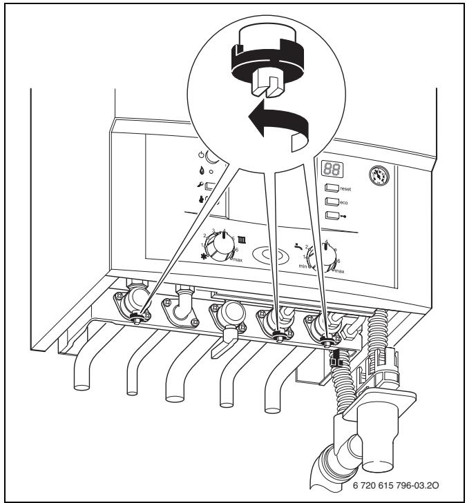 ELM LEBLANC MEGALIS NGVA 24-5H V 24 KW - Ouvr les robinets - 1