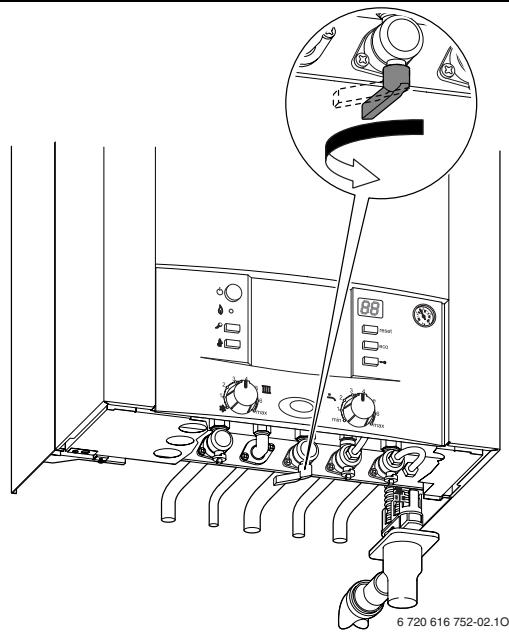 ELM LEBLANC ODEALIS GVT C 24-1H V 24 KW - Ouvrir le robinet de gaz - 1