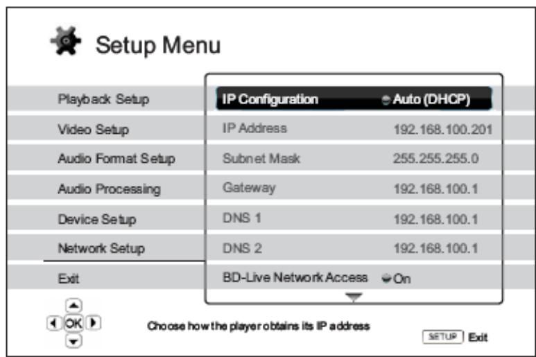 OPPO BDP-80 - REGLAGES RESEAU - 1